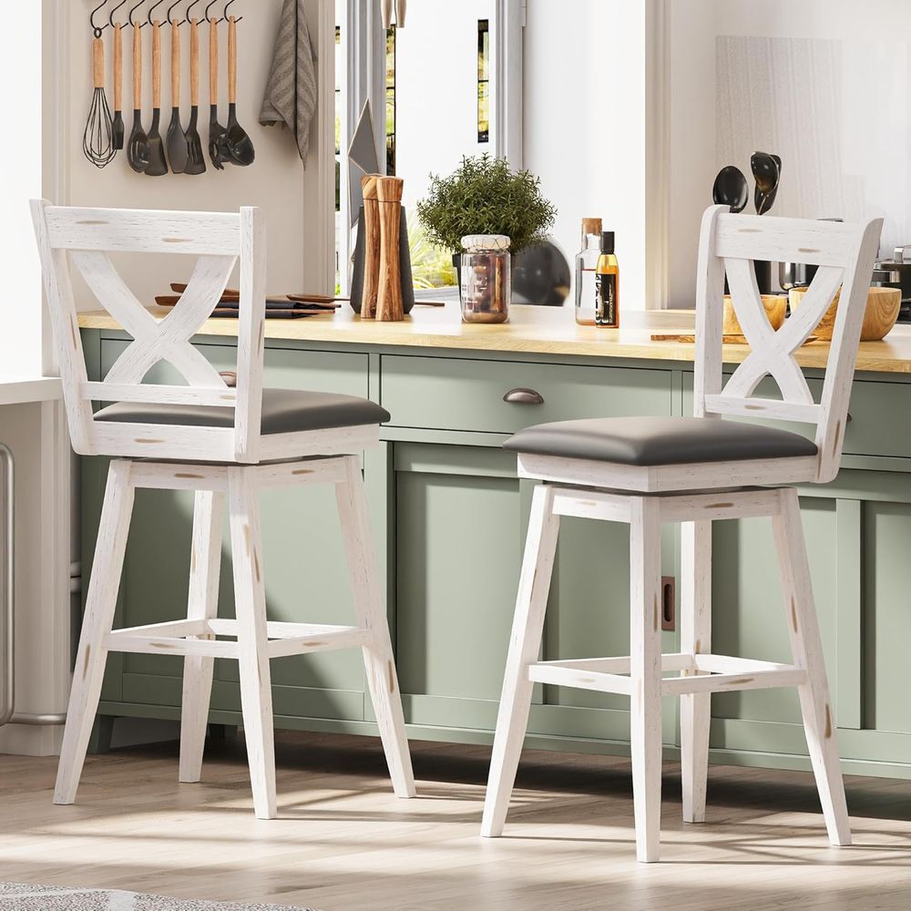 Commercial Kitchen And Bar - Draaibare barkrukken set van 2, 29