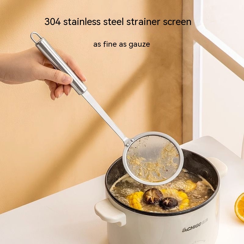 Commercial Kitchen Oil Filter - Keuken 304 roestvrijstalen zeef, olielekschep, oliefilterschep,