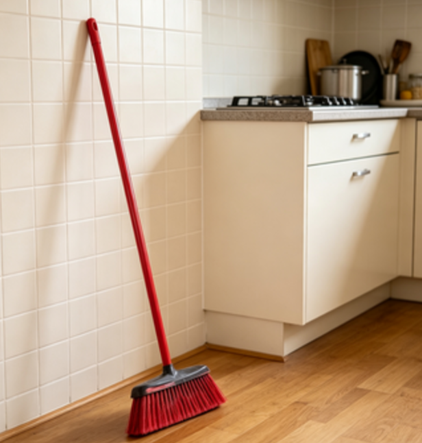 Commercial Kitchen Broom - Bestverkochte 2-delige rechthoekige plastic bezemset, heavy-duty