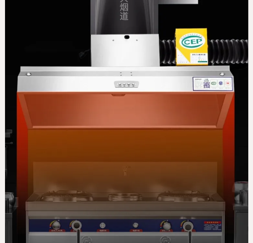 Commercial Kitchen Vent Hood - 220V commerciële afzuigkap keukenafzuigventilator krachtige rookextractor