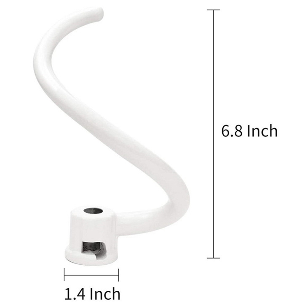 Commercial Kitchen Units - YCOC-Spiraalgecoate metalen deeghaak voor Kitchenaid 6QT
