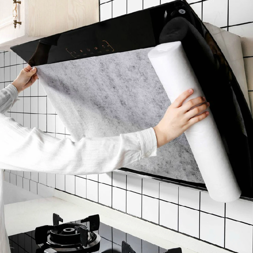 Commercial Kitchen Oil Filter - 5/10M Filterpapier Olie-Absorberende Keuken Kok Afzuigkap