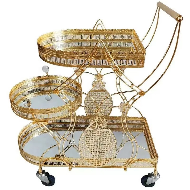 Commercial Kitchen And Bar - Gouden IJzeren Moderne Hotel Trolley Premium