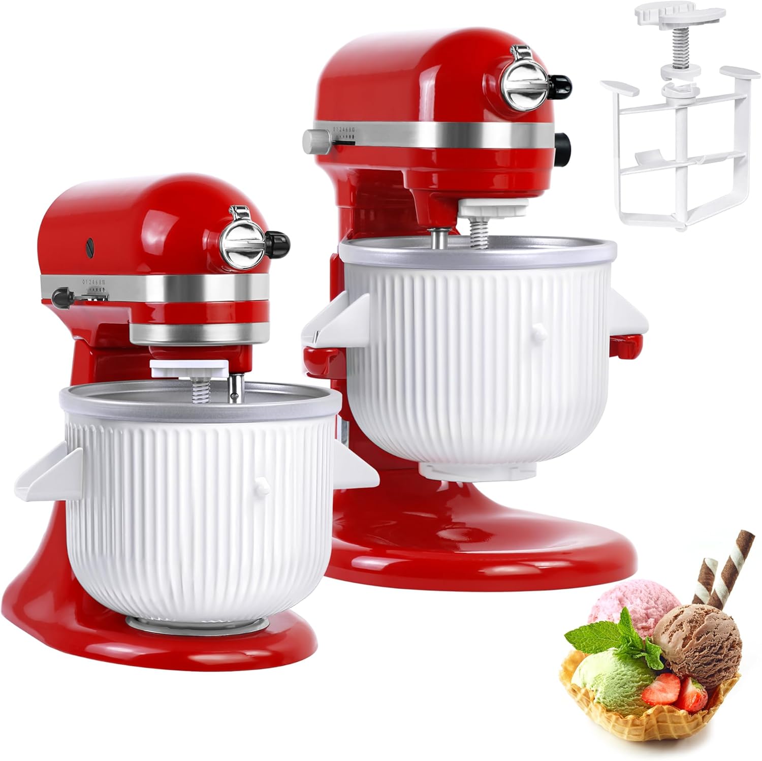 Commercial Kitchen Units - IJsmachine-opzetstuk voor KitchenAid-mixers - Compatibel met