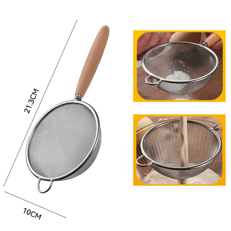 Houten handvat Roestvrij staal - Commercial Kitchen Oil Filter recensie en prijs