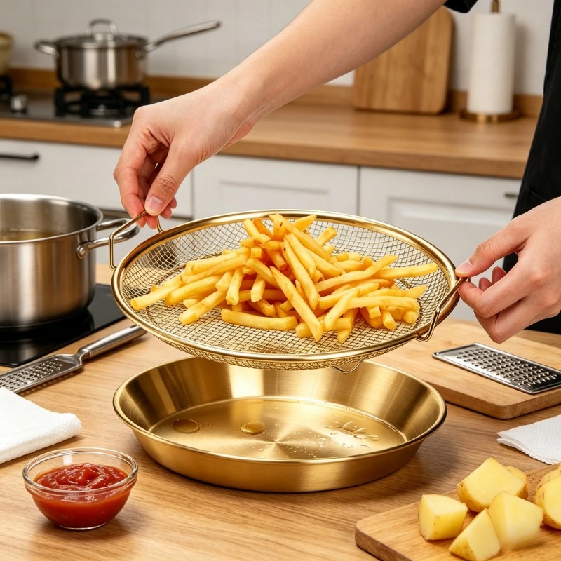 Gouden Heavy Duty Frituurmandj - Commercial Kitchen Oil Filter recensie en prijs