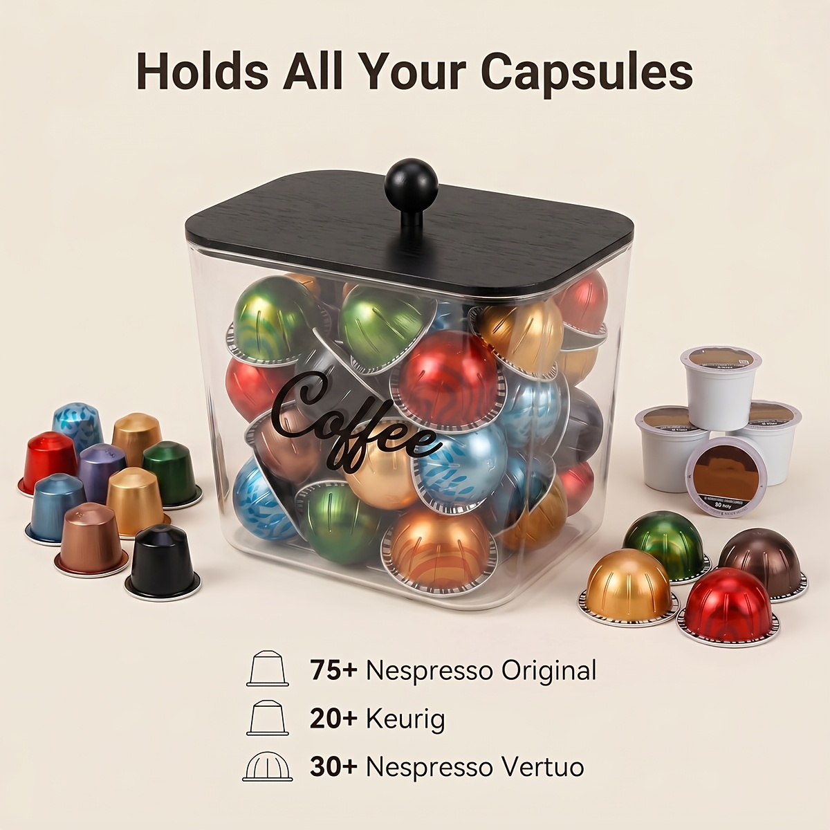 Koffiepodhouder met deksels, p - Commercial Kitchen Organiser recensie en prijs